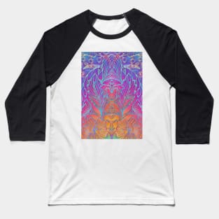 Kaleidoscopic Floral Baseball T-Shirt